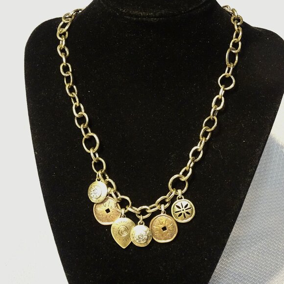 Sigrid Olsen Gold Tone Charm Necklace 18" - Picture 1 of 6